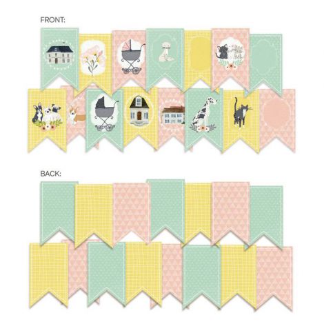Banerek / die cut We are family, 15szt.